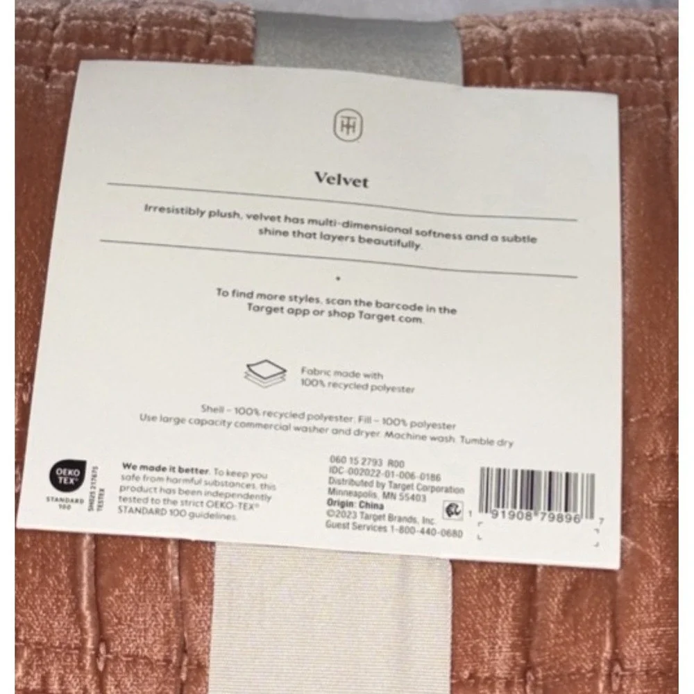 Threshold Lofty Velvet Quilt - Full / Queen In Pumpkin / Orange